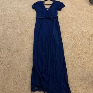 Navy Blue Lace Jumpsuit